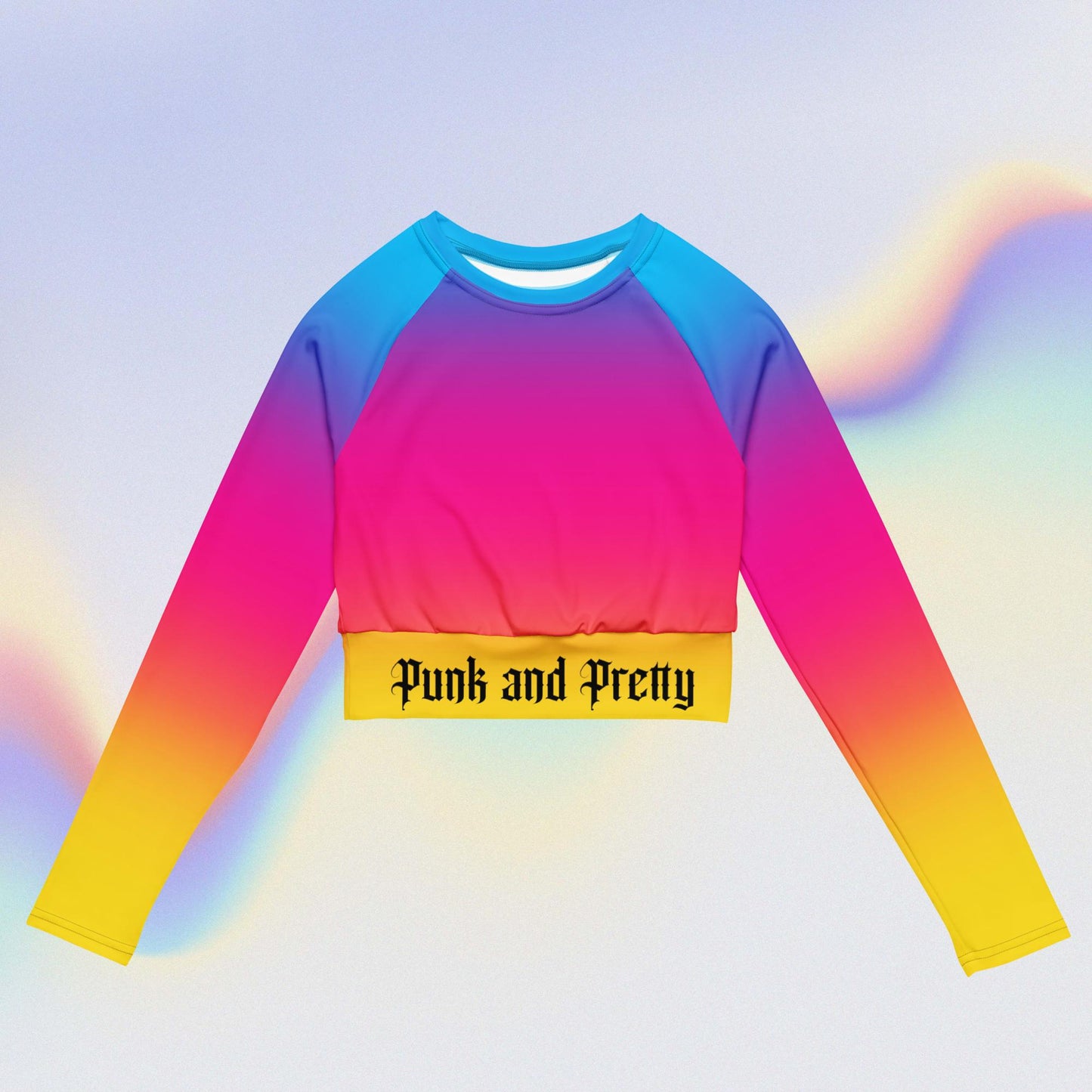 Punk and Pretty Recycled long-sleeve crop top