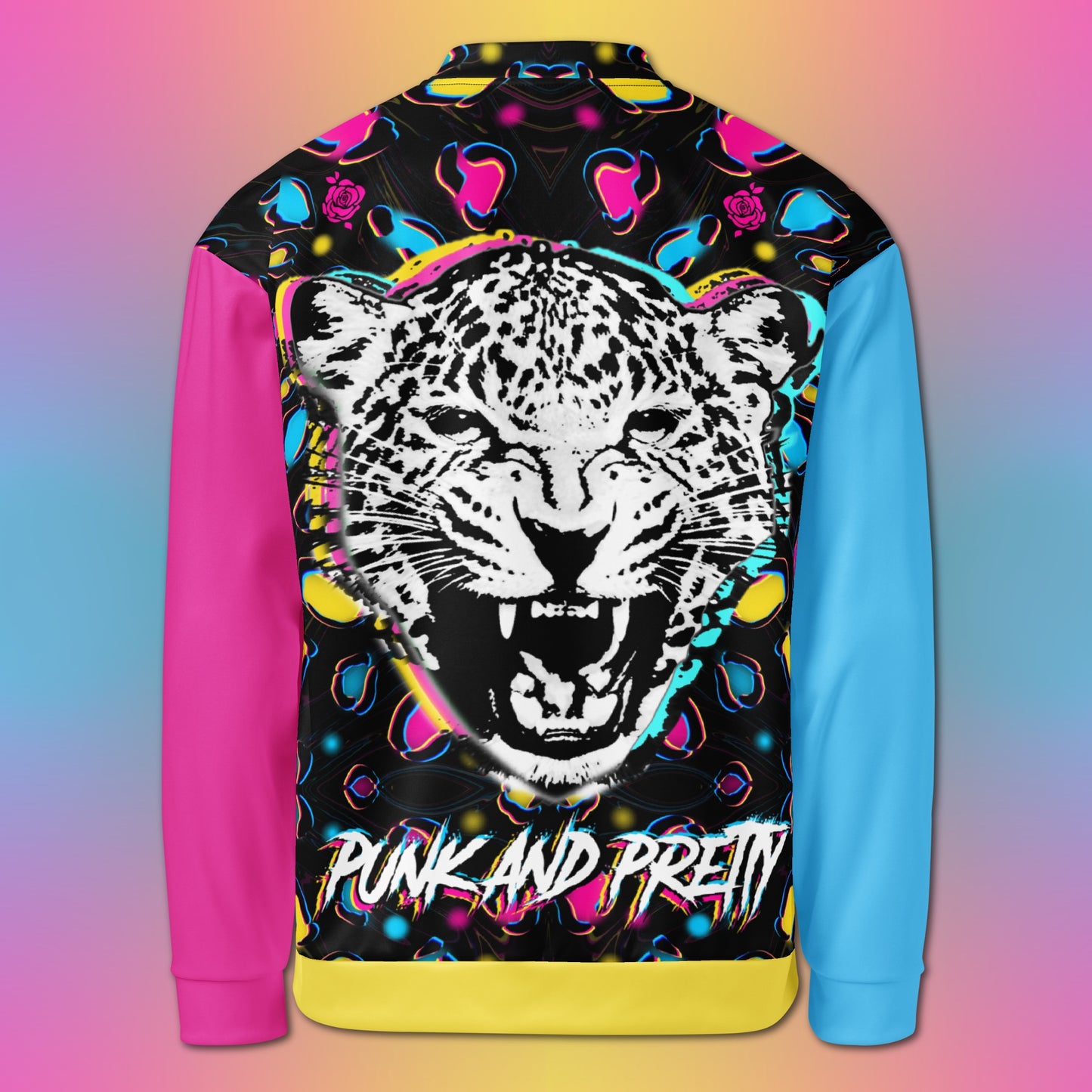 Punk and Pretty UNTAMED Leopard Bomber Jacket - Unisex Streetwear Jacket