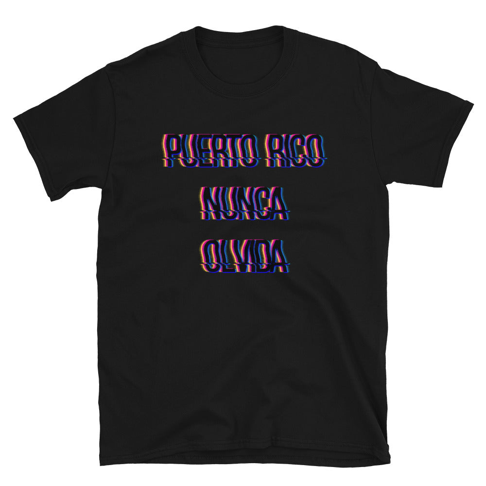 Puerto Rico Nunca Olvida Unisex T-Shirt Vertical